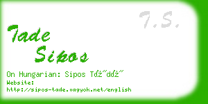 tade sipos business card